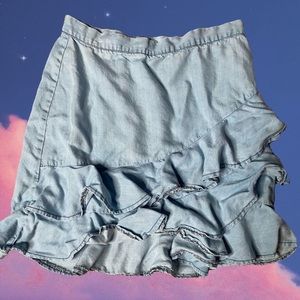 BB Dakota Denim Ruffle Skirt